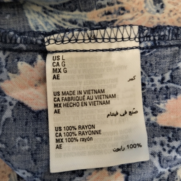 International Concepts Printed Tie-Hem Floral Top - Picture 3 of 6